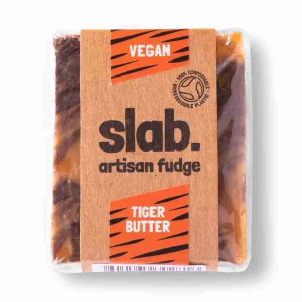 Slab Artisan Fudge - Vegan Tiger Butter Product Photo Slab Artisan Fudge - Vegan Tiger Butter Product Photo
